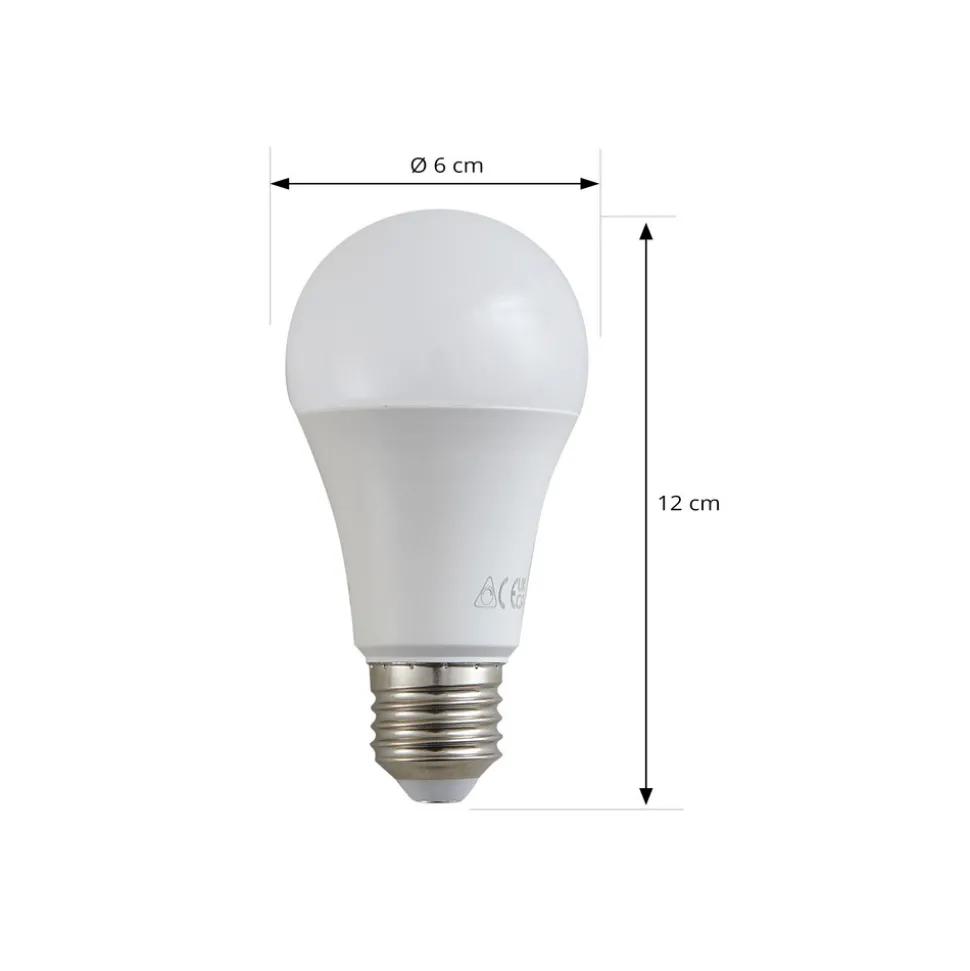 LED-pære, opal, E27, 3,8 W, 4000K, 806 lumen