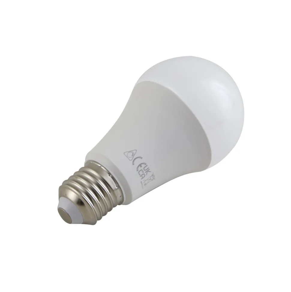 LED-pære, opal, E27, 3,8 W, 4000K, 806 lumen