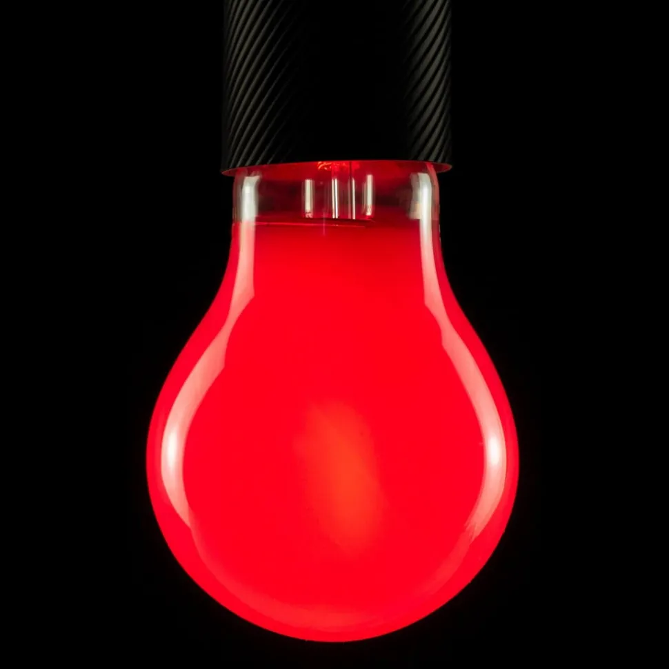 LED-pære, rød, E27, 2 W, dimbar