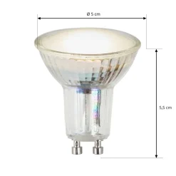 LED-reflektor GU10 4,5W 3 000 K 120° glas