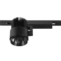 LED-skinnespot Radiator for DUOline, matt svart, CCT