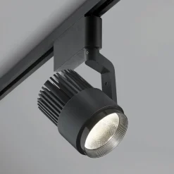 LED-skinnespot Radiator for DUOline, matt svart, CCT