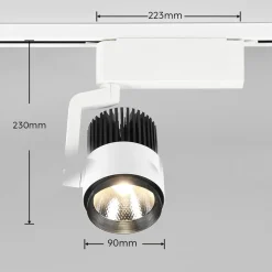 LED-skinnespot Radiator for DUOline, matt hvit, CCT