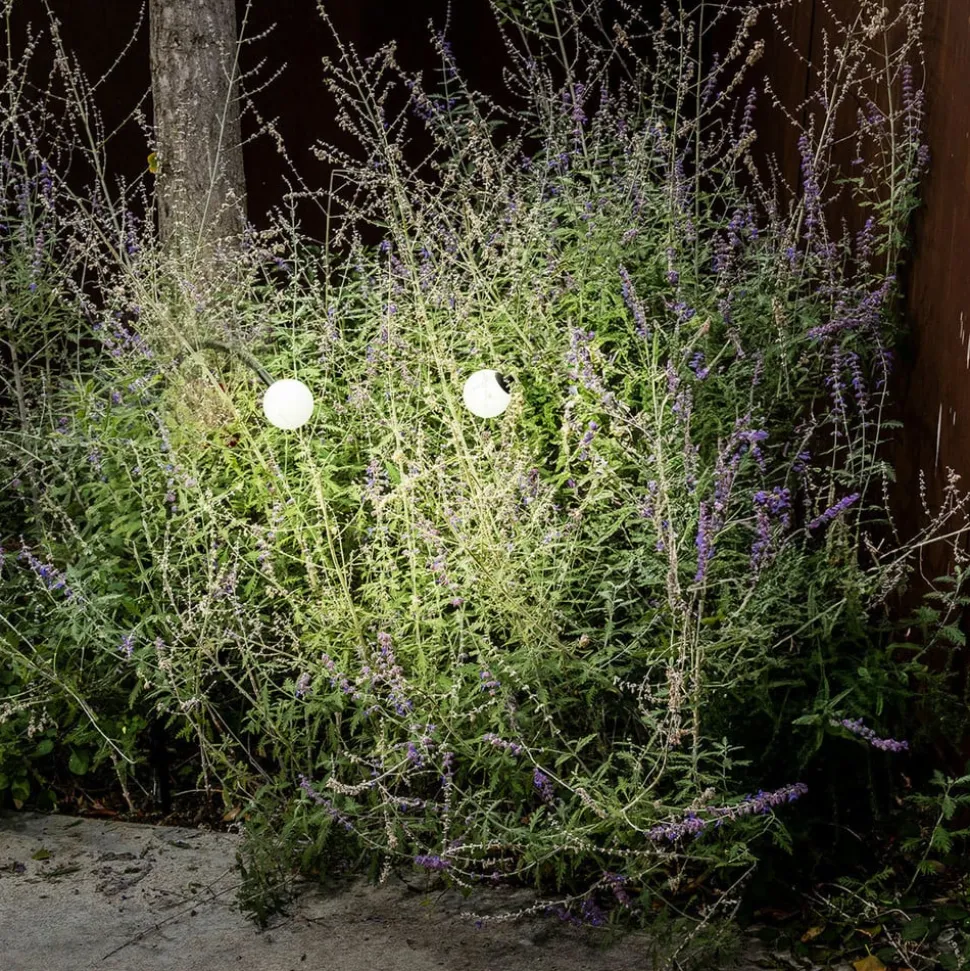 LED-sokkellampe Cuca, svart, stål/glass, høyde 65 cm