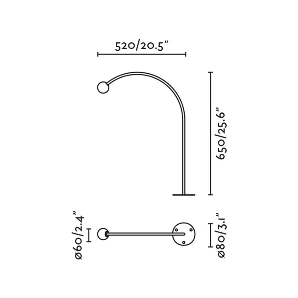 LED-sokkellampe Cuca, svart, stål/glass, høyde 65 cm