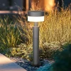 LED-sokkellampe Mackenzie, høyde 50 cm, antrasitt, støpt aluminium