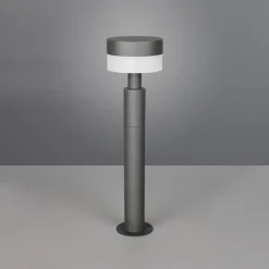 LED-sokkellampe Mackenzie, høyde 50 cm, antrasitt, støpt aluminium