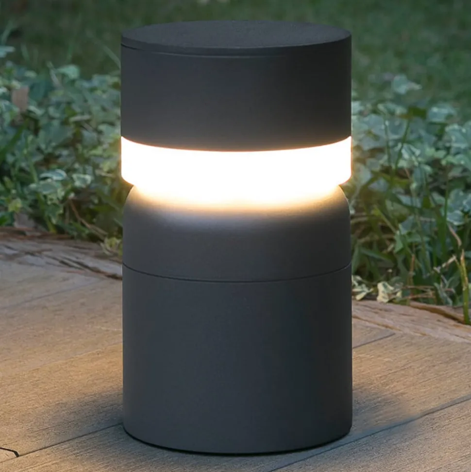 LED-sokkellampe Sete, mørkegrå