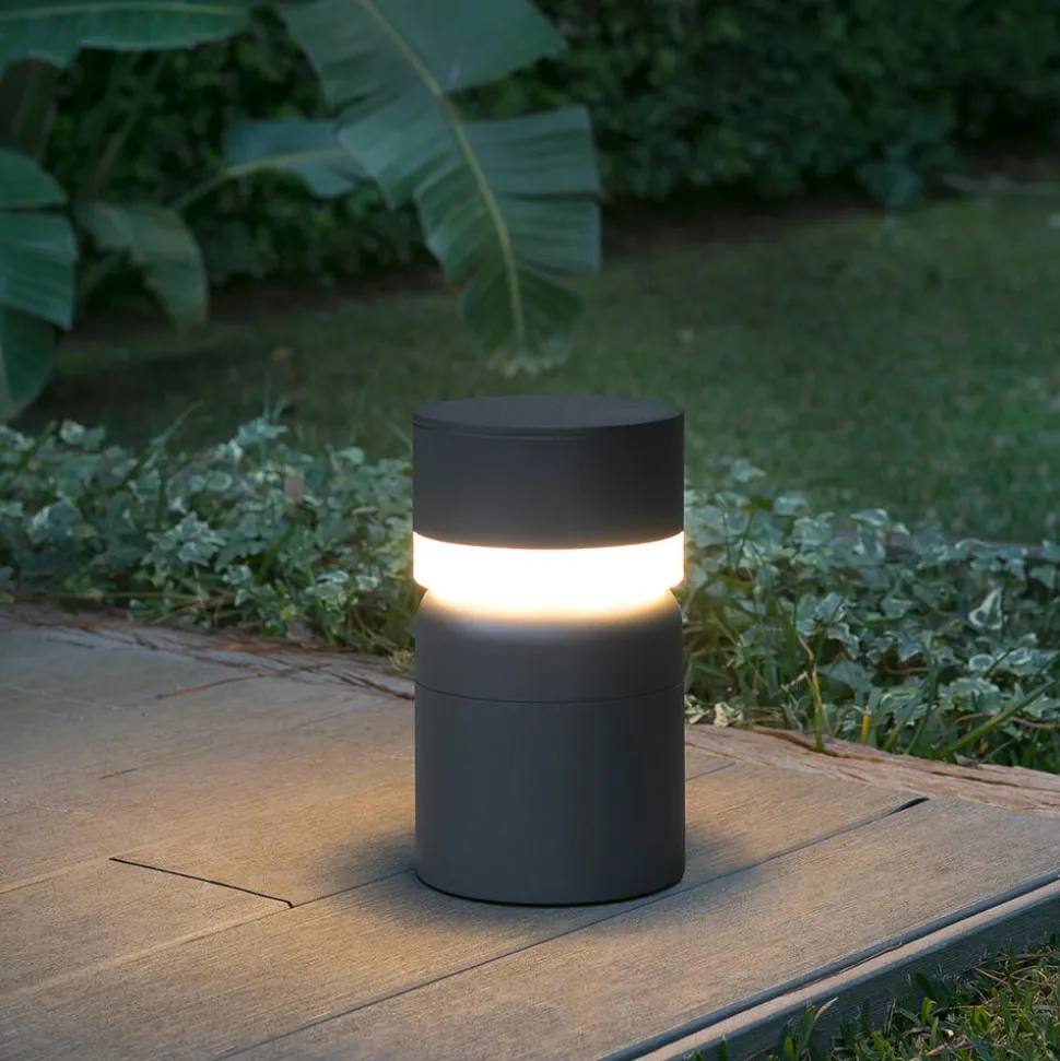 LED-sokkellampe Sete, mørkegrå