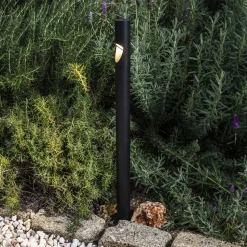 LED-sokkellampe, svart, aluminium, høyde 60 cm