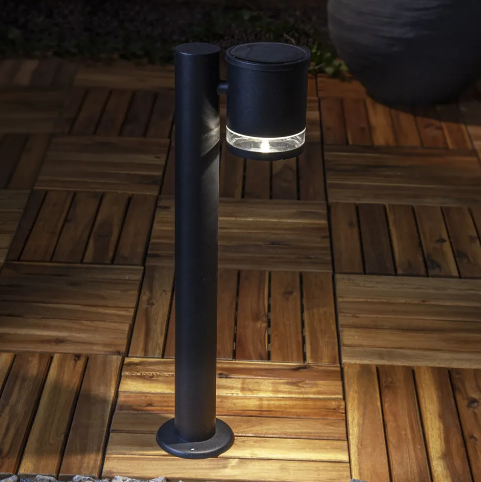 LED-sokkellampe Wien, svart, metall, høyde 50 cm