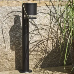 LED-sokkellampe Wien, svart, metall, høyde 50 cm