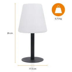 LED-solcellebordlampe OSL-50012 med oppladbart batteri og USB-kabel