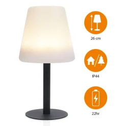 LED-solcellebordlampe OSL-50012 med oppladbart batteri og USB-kabel