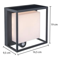 LED-solcellelampe Curtis med bevegelsessensor