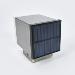 LED-solcelle-vegglampe Tyson, kantet, satinert