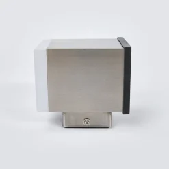 LED-solcelle-vegglampe Tyson, kantet, satinert