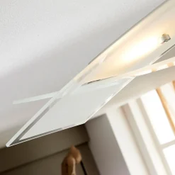 LED-taklampe Fiete i glass