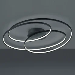 LED-taklampe Gale, 80 cm, matt svart