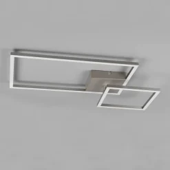 LED-taklampe Padella, svingbar, 4 000 K, nikkel