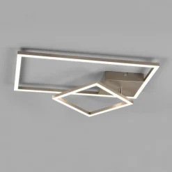 LED-taklampe Padella, svingbar, 4 000 K, nikkel