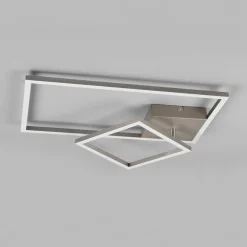 LED-taklampe Padella, svingbar, 4 000 K, nikkel