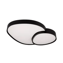LED-taklampe Rise, svart, 77 x 63 cm, CCT, dimbar
