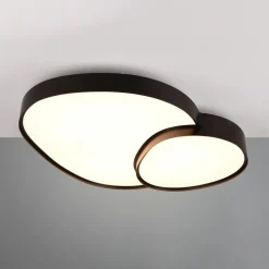 LED-taklampe Rise, svart, 77 x 63 cm, CCT, dimbar