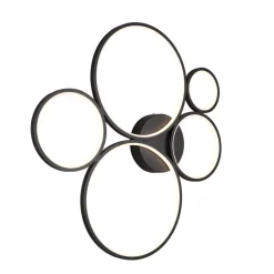 LED-taklampe Rondo, matt svart