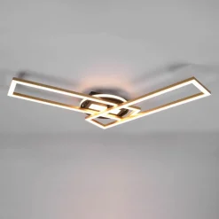 LED-taklampe Twister roterbar fjernktrl messing