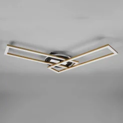 LED-taklampe Twister roterbar fjernktrl messing