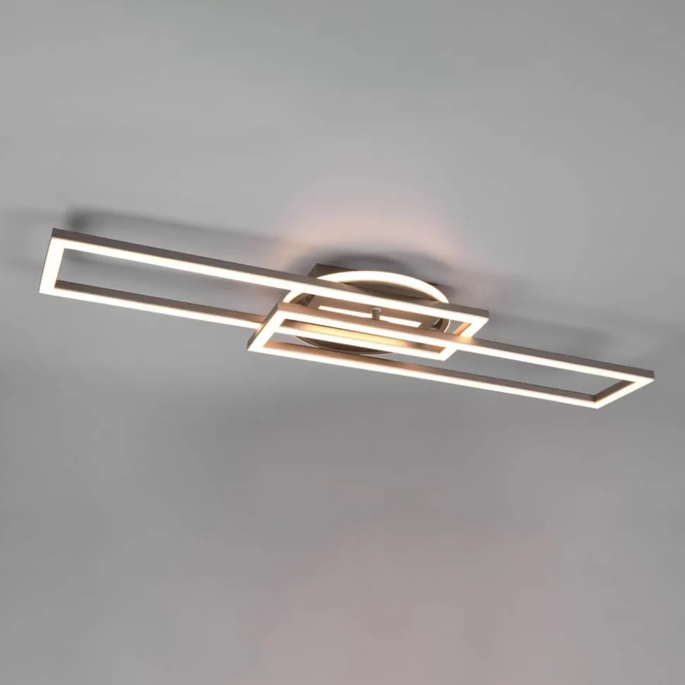 LED-taklampe Twister roterbar fjernkontroll nikkel