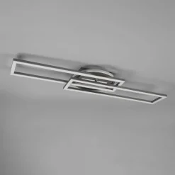 LED-taklampe Twister roterbar fjernkontroll nikkel