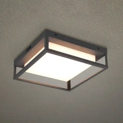 LED-taklampe Witham IP54, CCT, antrasitt, utendørs