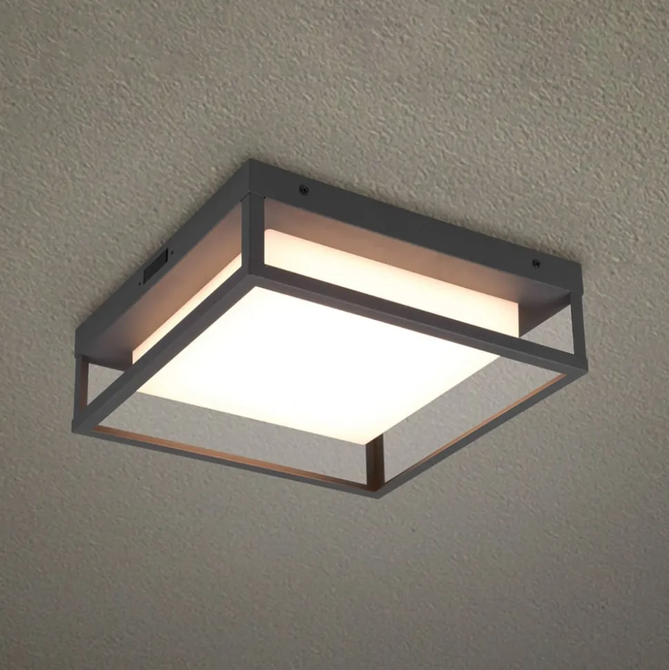 LED-taklampe Witham IP54, CCT, antrasitt, utendørs