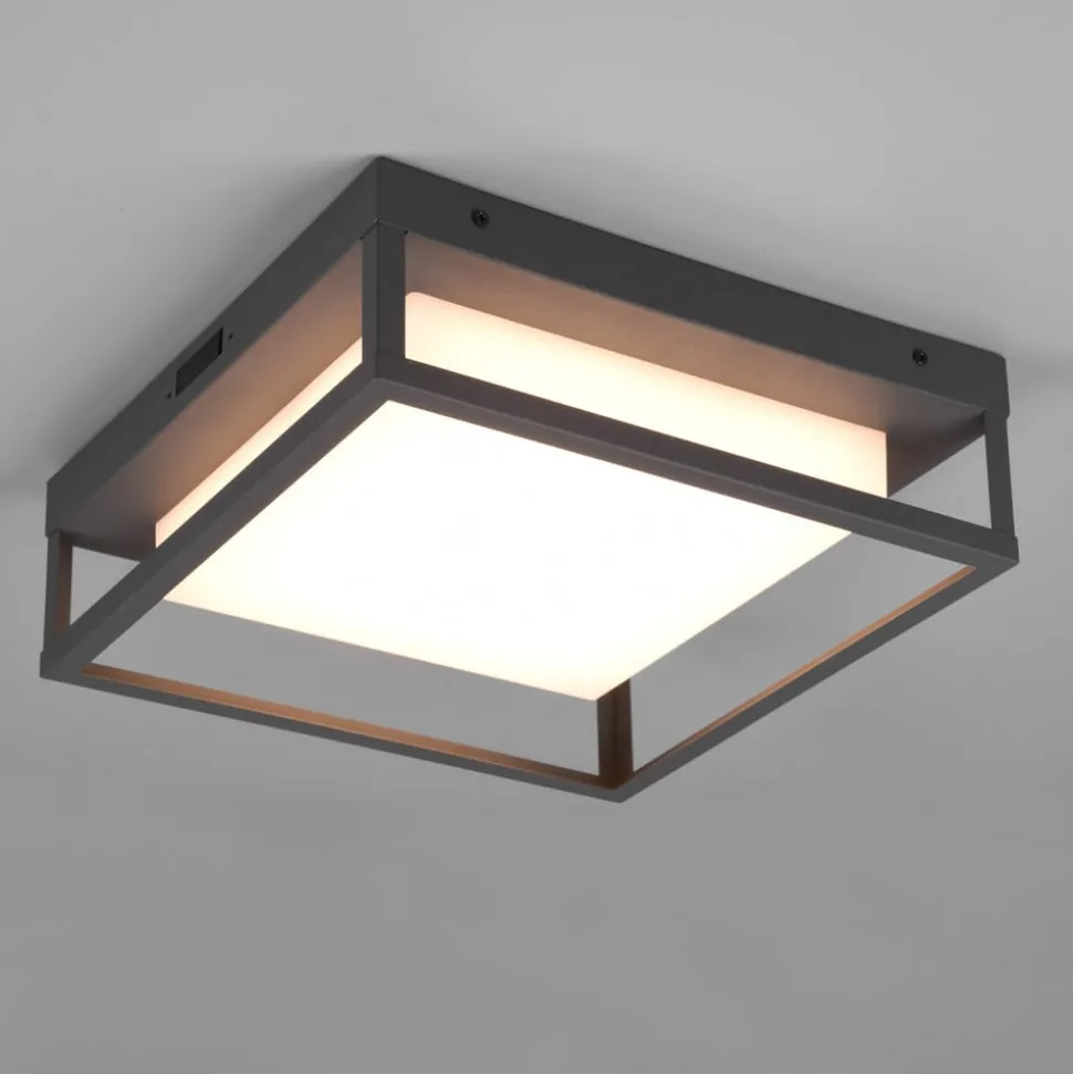 LED-taklampe Witham IP54, CCT, antrasitt, utendørs