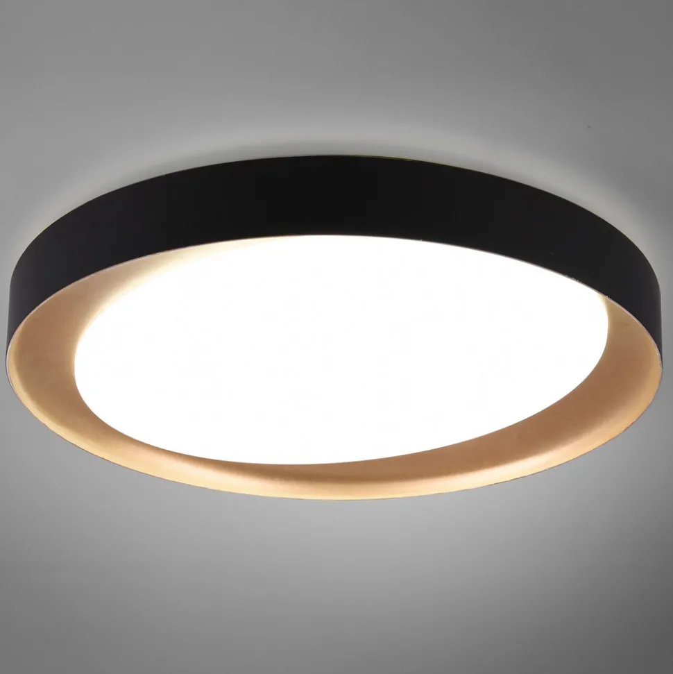LED-taklampe Zeta tunable white, svart/gull