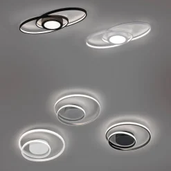 LED-taklampe Zibal, dimbar, hvit