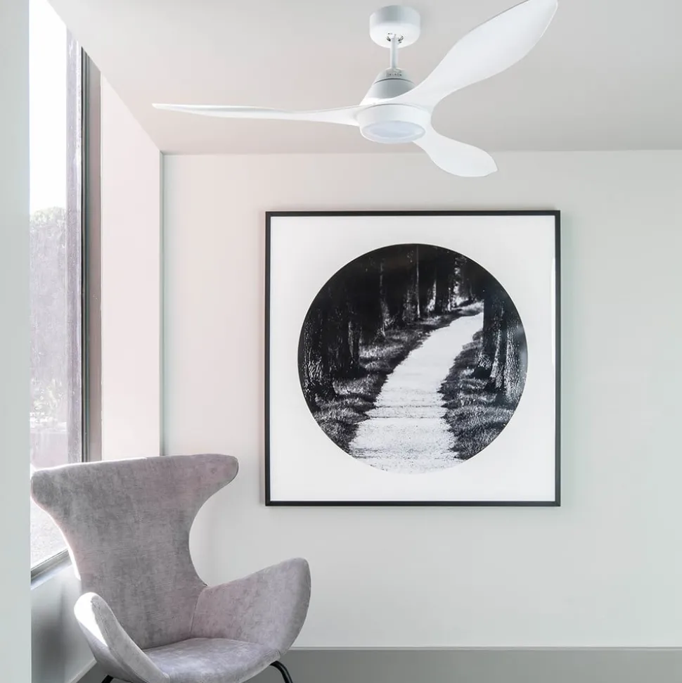 LED-takvifte Polaris L, 3 blad, hvit