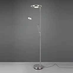 LED-uplight Barrie med leselampe i matt nikkel