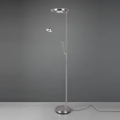 LED-uplight Barrie med leselampe i matt nikkel