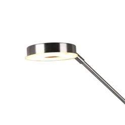 LED-uplight Barrie med leselampe i matt nikkel