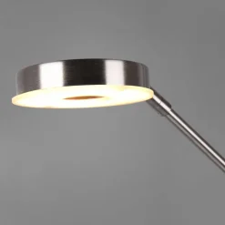 LED-uplight Barrie med leselampe i matt nikkel