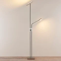 LED-uplight Jonne med lesearm, dimbar, kantet