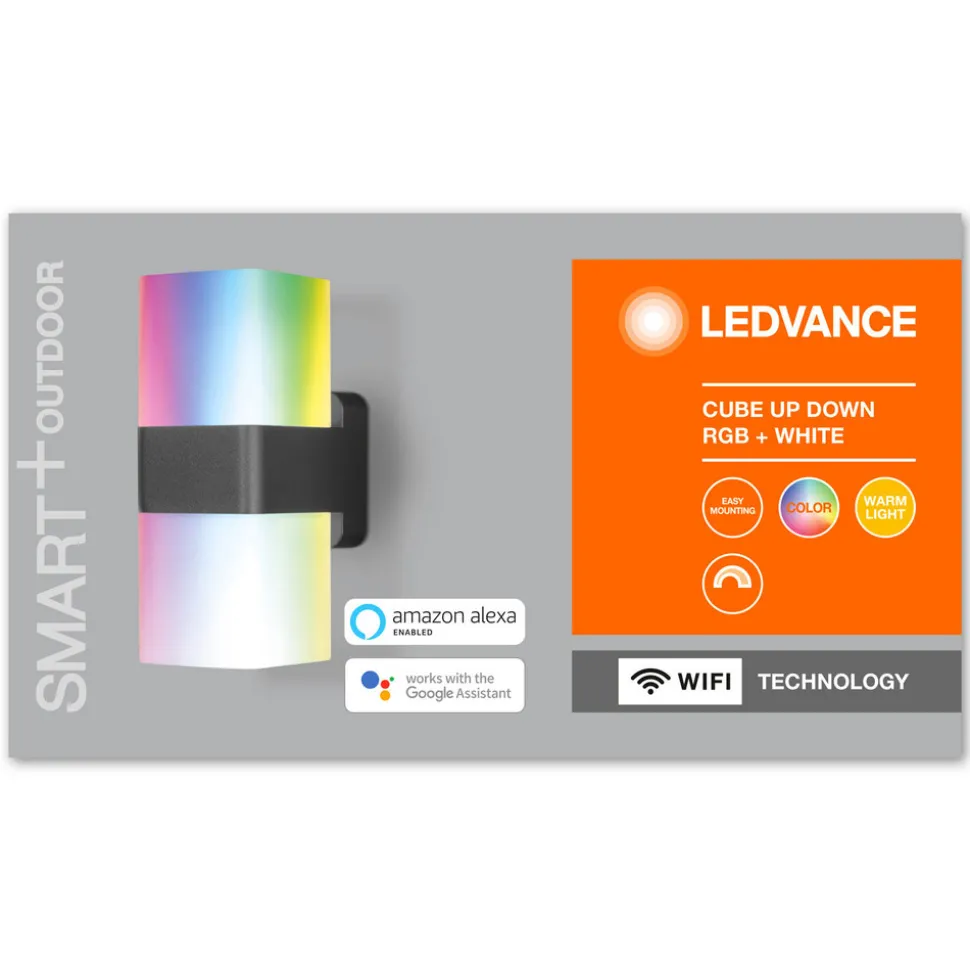 LEDVANCE SMART+ WiFi Cube vegglampe RGBW up/down