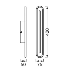 LEDVANCE SMART+ WiFi Orbis Badekarvegg 40 cm svart