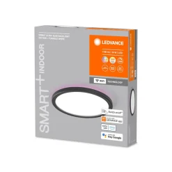 LEDVANCE SMART+ WiFi Orbis ultratynn bakgrunnsbelysning, Ø24cm svart