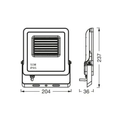 LEDVANCE SMART+ WiFi-flomlys, RGBW svart 50 W