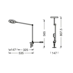 LEDVANCE SUN@Home Panan Desk Disc, klemme, hvit