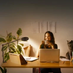 LEDVANCE SUN@Home Panan Desk Disc, klemme, svart